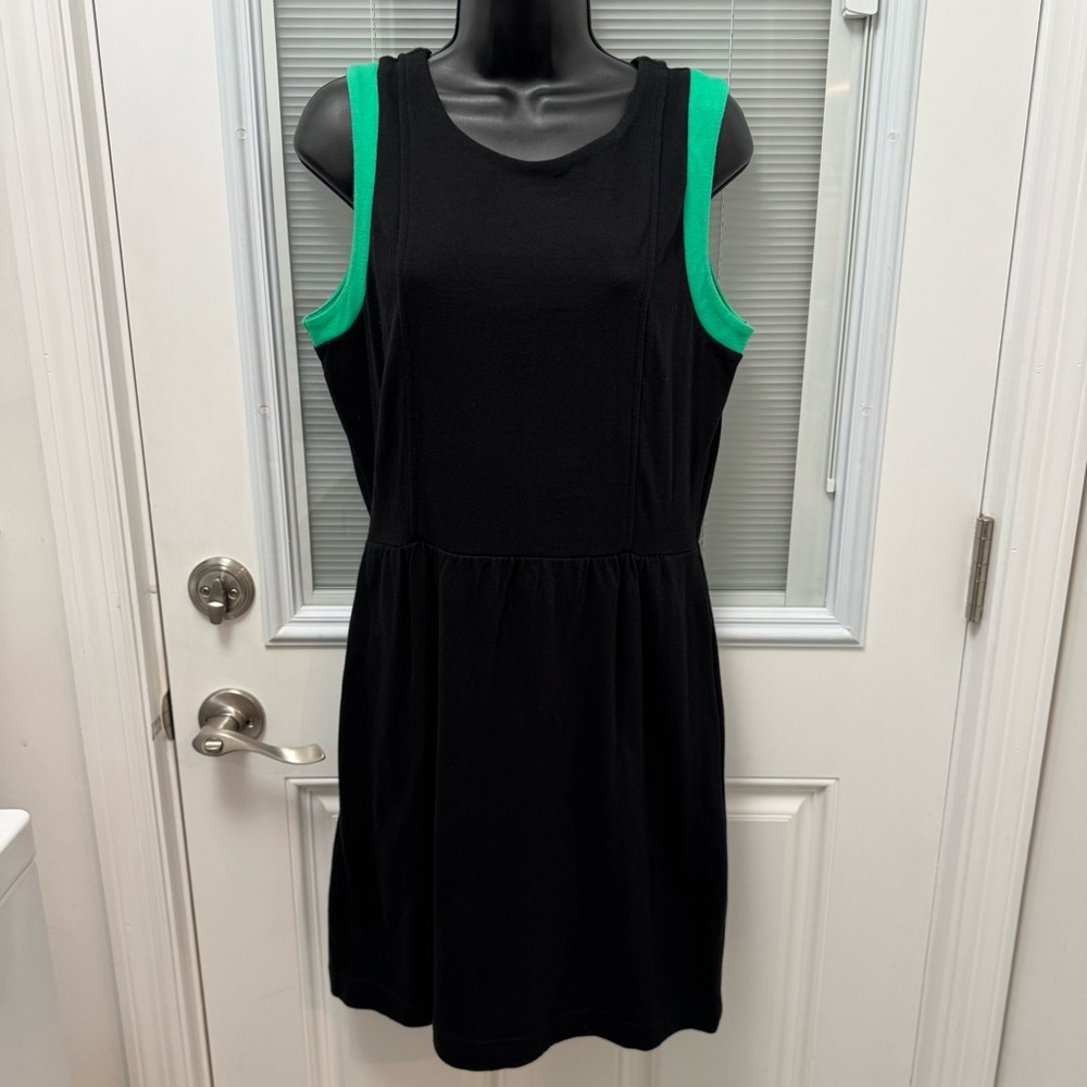 GAP Black Dress with Green Trim